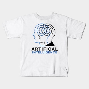 Artifical Intelligence - Ai - Human Brain Kids T-Shirt